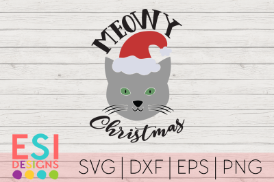 Christmas SVG | Meowy Christmas | Funny Quote Design