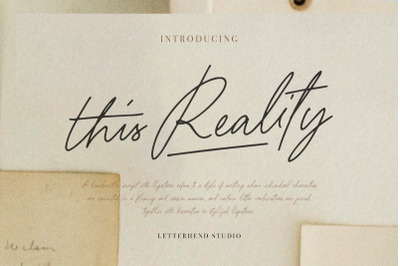 This Reality Handwritten Script