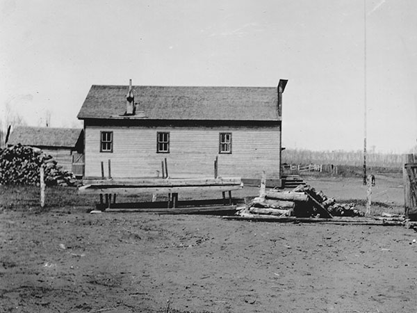 Community hall used as Birch River School