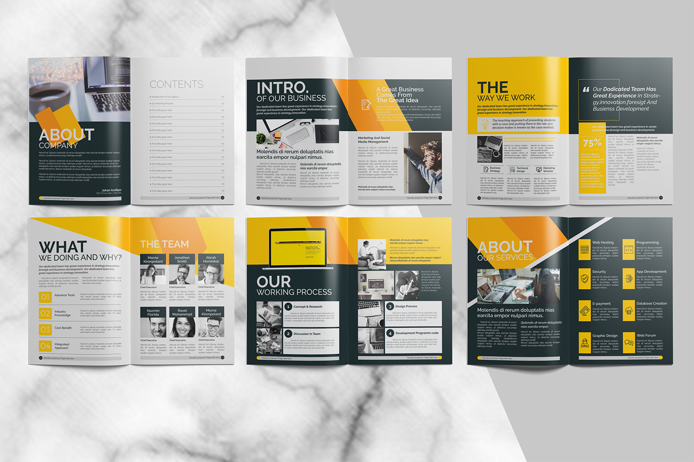 a4 agency proposal brand branding proposal brochure design business Business Proposal clean company proposal corporate