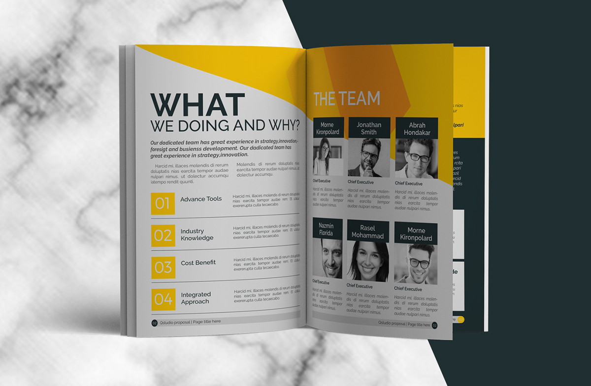 a4 agency proposal brand branding proposal brochure design business Business Proposal clean company proposal corporate