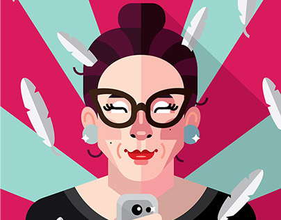 Flat Portraits - Photoshop Free!