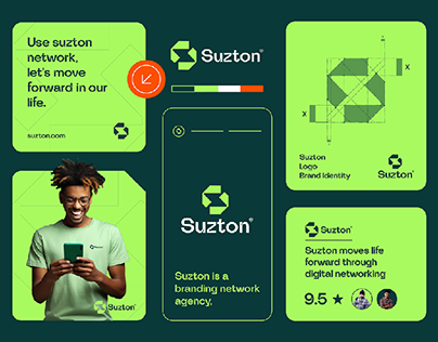 Telecom Logo, Internet Logo Brand Identity, Suzton logo