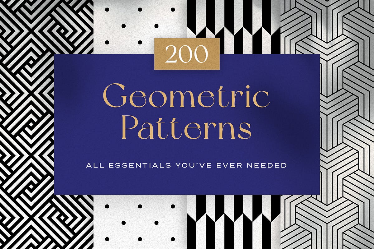 200 Essential Geometric Patterns (Digital Background Textures & Images ...