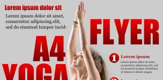 Free Yoga Flyer Mockup PSD Template