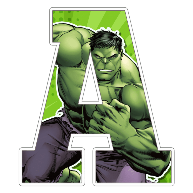 Hulk Alphabet Letters png - MR ALPHABETS