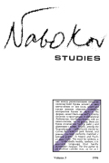 <i>Madness, Death and Disease in the Fiction of Vladimir Nabokov</i> (review) cover