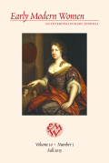 <i>Early Modern Women and the Poem</i> ed. by Susan Wiseman (review) cover