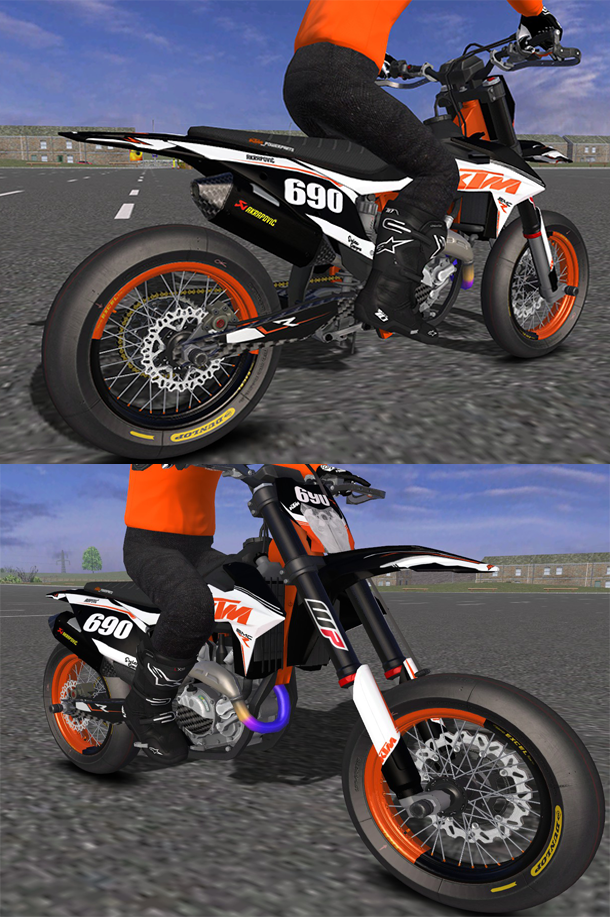 KTM SMC 690 R 2019 paint for sxf 450 Supermoto | MXB-Mods.com