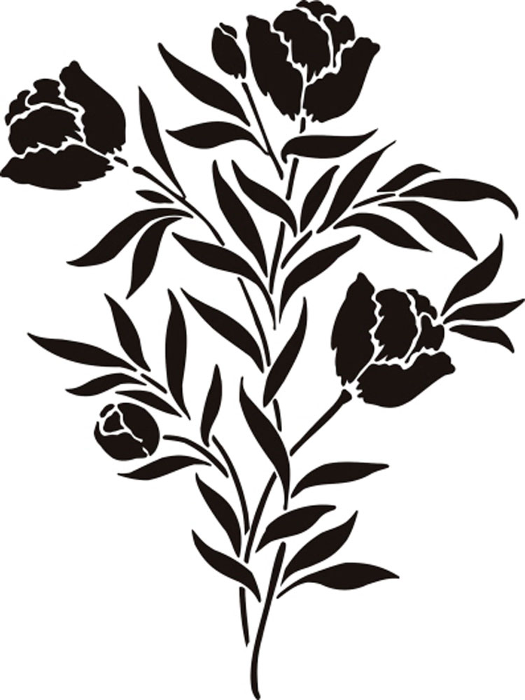 free flower stencils printable to download flower stencils