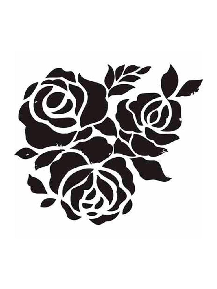 free rose stencils printable to download rose stencils