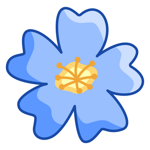 Blue Flower Sticker