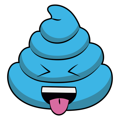 Blue Poo Sticker