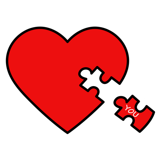 Heart Puzzle Sticker