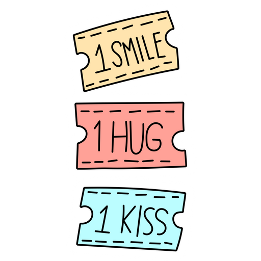 Coupons for 1 Smile 1 Hug 1 Kiss Sticker