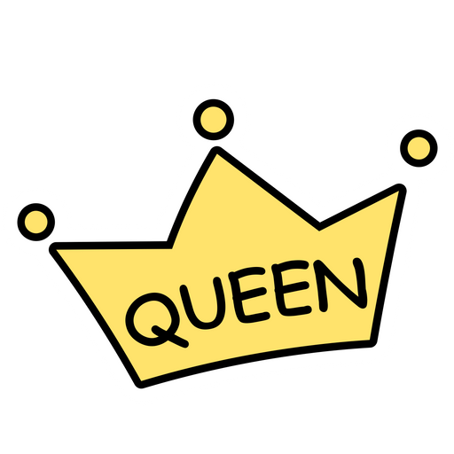 Queen Cartoon Crown Sticker