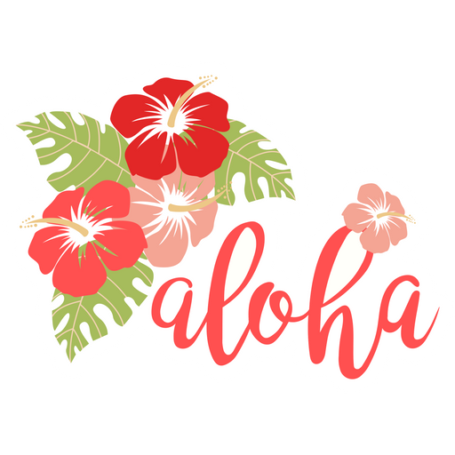 Aloha Hibiscus Flowers Sticker