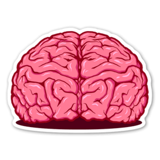 Pink Brain Sticker