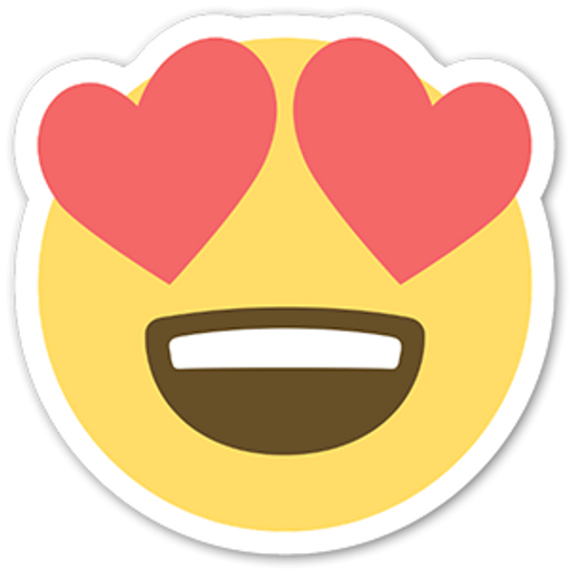 Emoji Heart Eyes Face Sticker