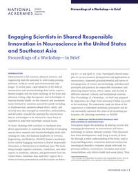 Engaging Scientists in Shared Responsible Innovation in Neuroscience in Southeast Asia: Proceedings of a Workshop—in Brief