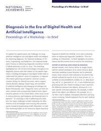 Diagnosis in the Era of Digital Health and Artificial Intelligence: Proceedings of a Workshop—in Brief