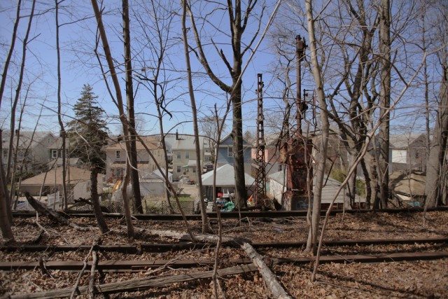 The abandoned Rockaway Beach Branch, photo from AbandonedNYC