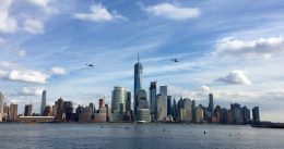 Lower Manhattan, with 3 World Trade Center under construction. Photo by JC_Heights via YIMBY Forums.