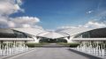 Entry to TWA Hotel rendering, by MCR Development