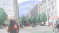 Rendering of Atlantic Avenue planned work, via nyc.gov