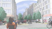 Rendering of Atlantic Avenue planned work, via nyc.gov