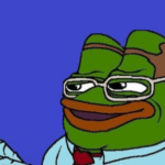 Professor / Scientist / Smart Pepe holding ruler  meme template blank frog