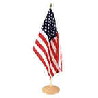 USA Large Table Flag 12x18", wooden