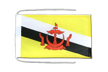 Brunei Flag with ropes 8x12"