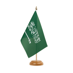 Saudi Arabia Table Flag 6x9", wooden