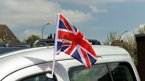 Great Britain Car Flag 12x16"