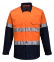 Hi-Vis Two Tone Lightweight Long Sleeve Shirt with Tape