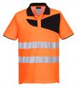 Portwest PW2 Hi-Vis Polo Shirt Short Sleeved PW212