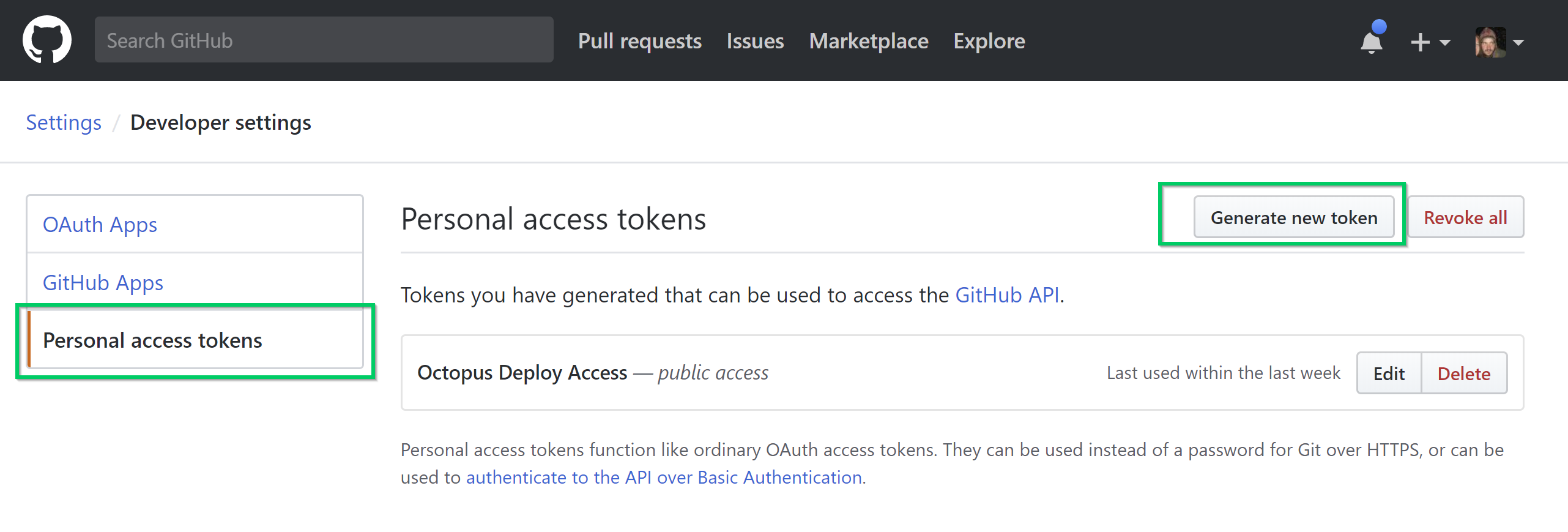 GitHub Personal Access Token