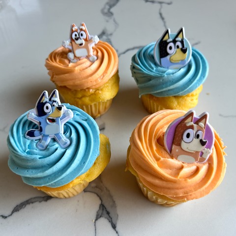 Bluey1 Dozen Cupcakes - We Create Delicious Memories - Oakmont Bakery