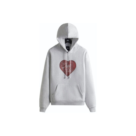 Kith Just Us Swarovski Crystals Hoodie Light Heather Grey