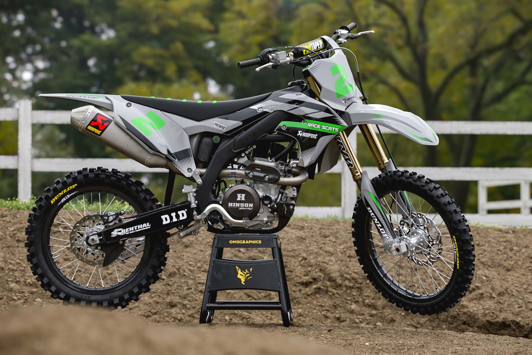 kawasaki mx graphics Prime Grey