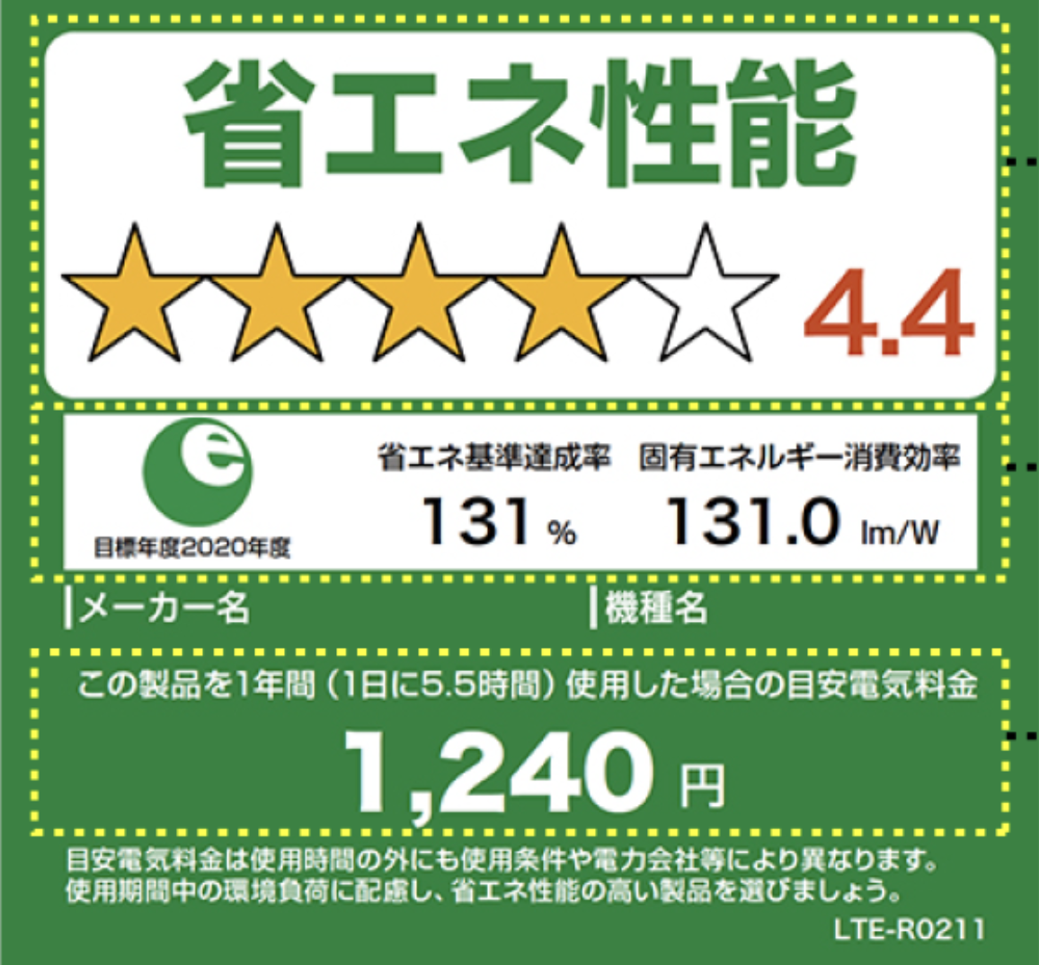 統一省エネラベルのイメージ図