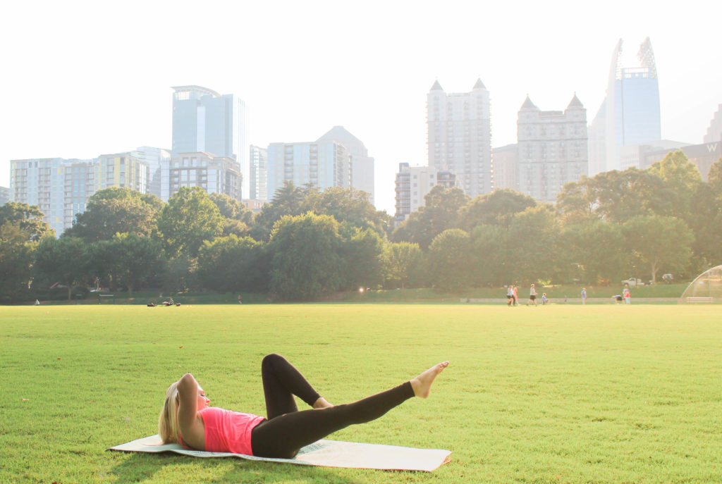 10 Minute Pilates Warmup Exercise 4. Now to the all-important abdominal muscles!  Get moving with my favorite exercise in the Pilates Series of Five- the Criss-Cross. 