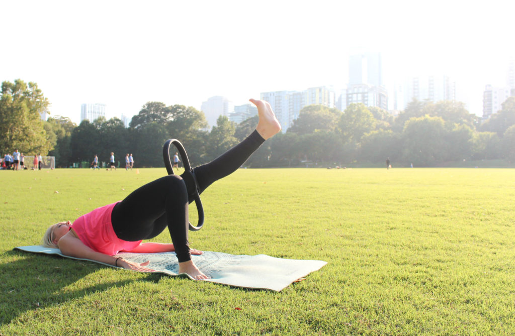 10 Minute Pilates Warmup Exercise 2 - Wake up the glutes with a supine Shoulder Bridge