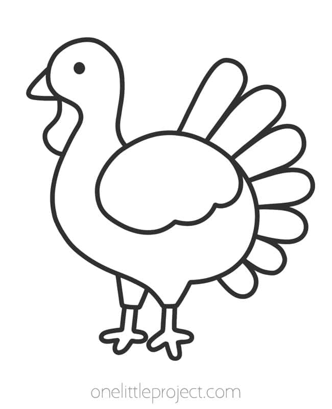 Turkey Outline - cute and simple turkey shape