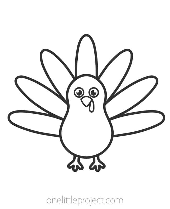 Turkey Shape - cute cartoon turkey