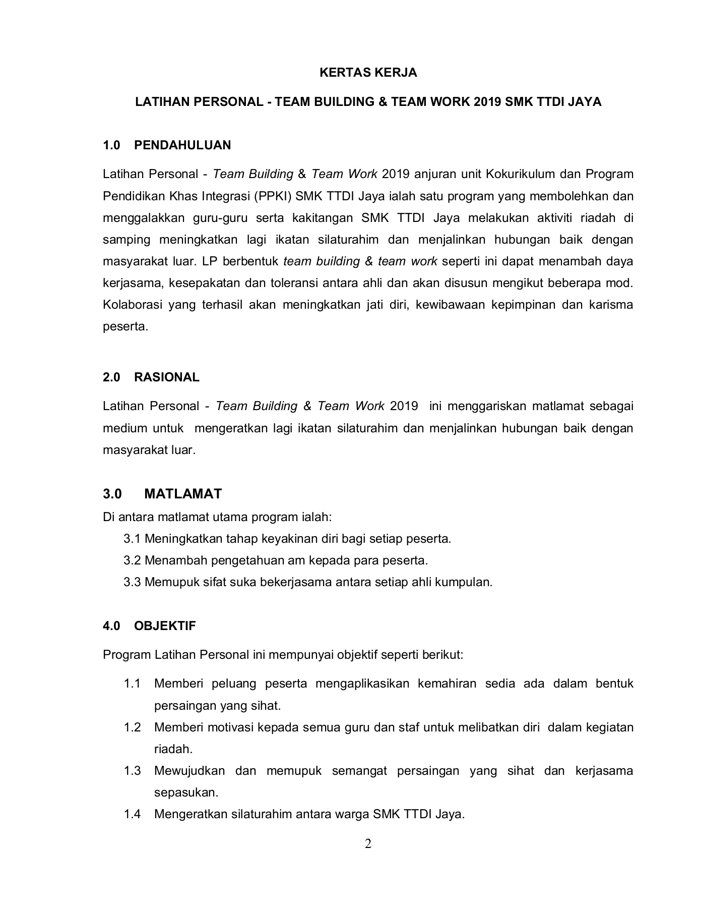 Contoh Kertas Kerja Program Latihan Pekerja 2 Khaldun Shadid - Riset