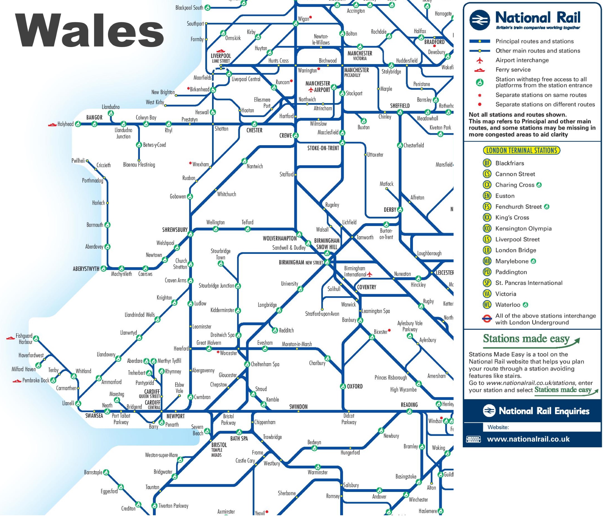 North Wales Train Map