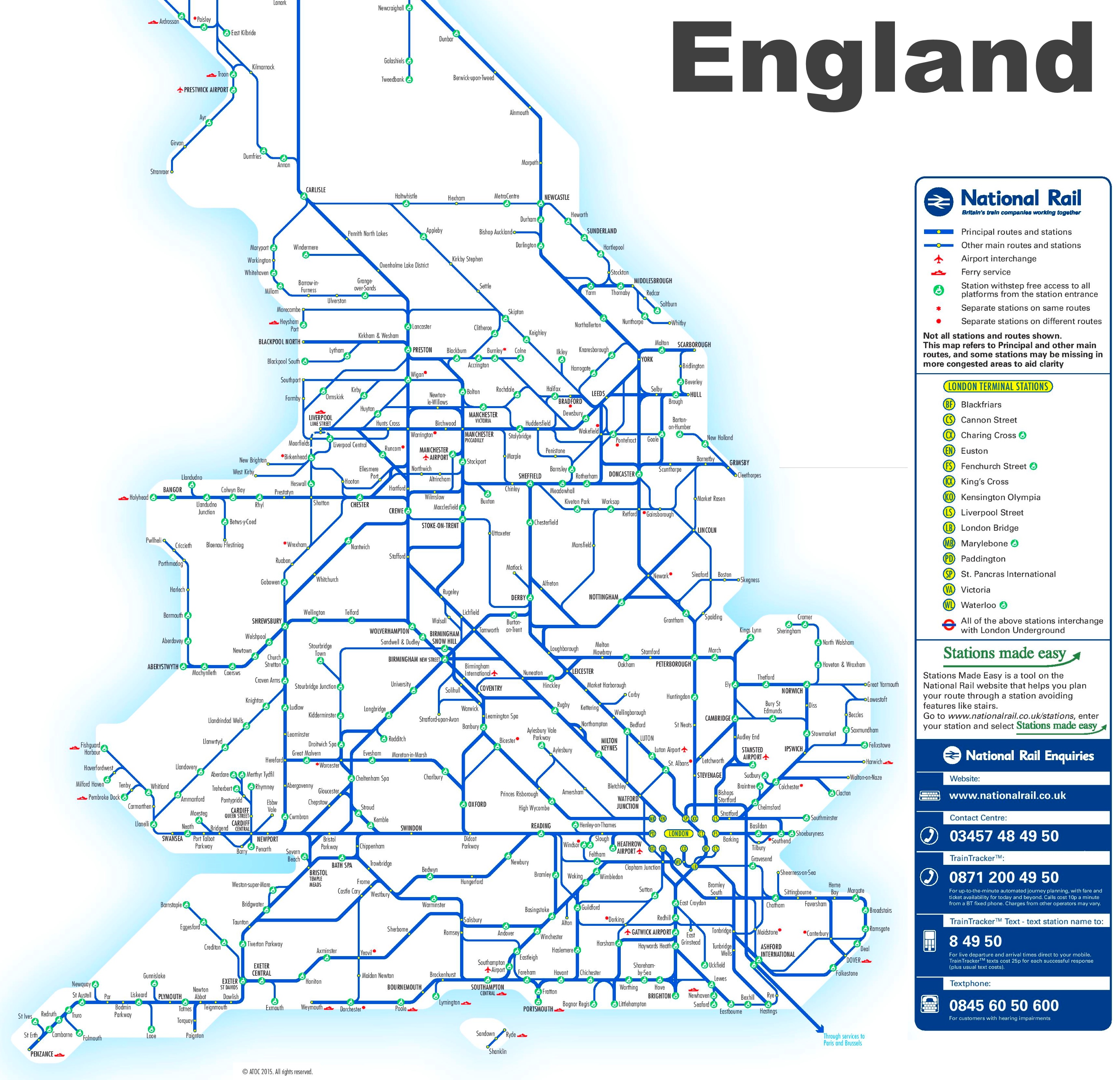 National Rail Network Uk Map - United States Map