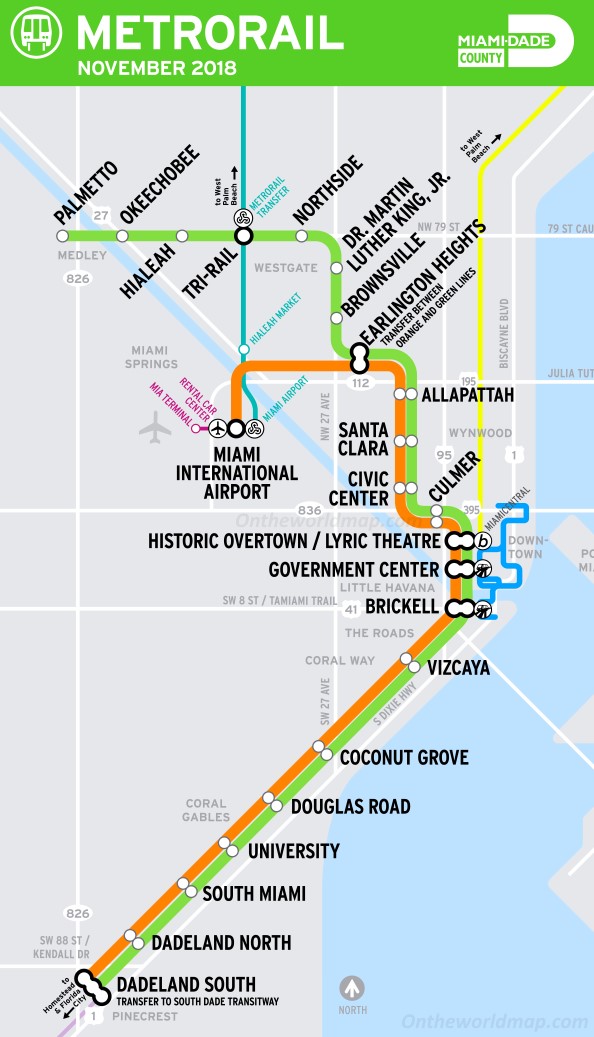 Miami Metro Rail Map - United States Map